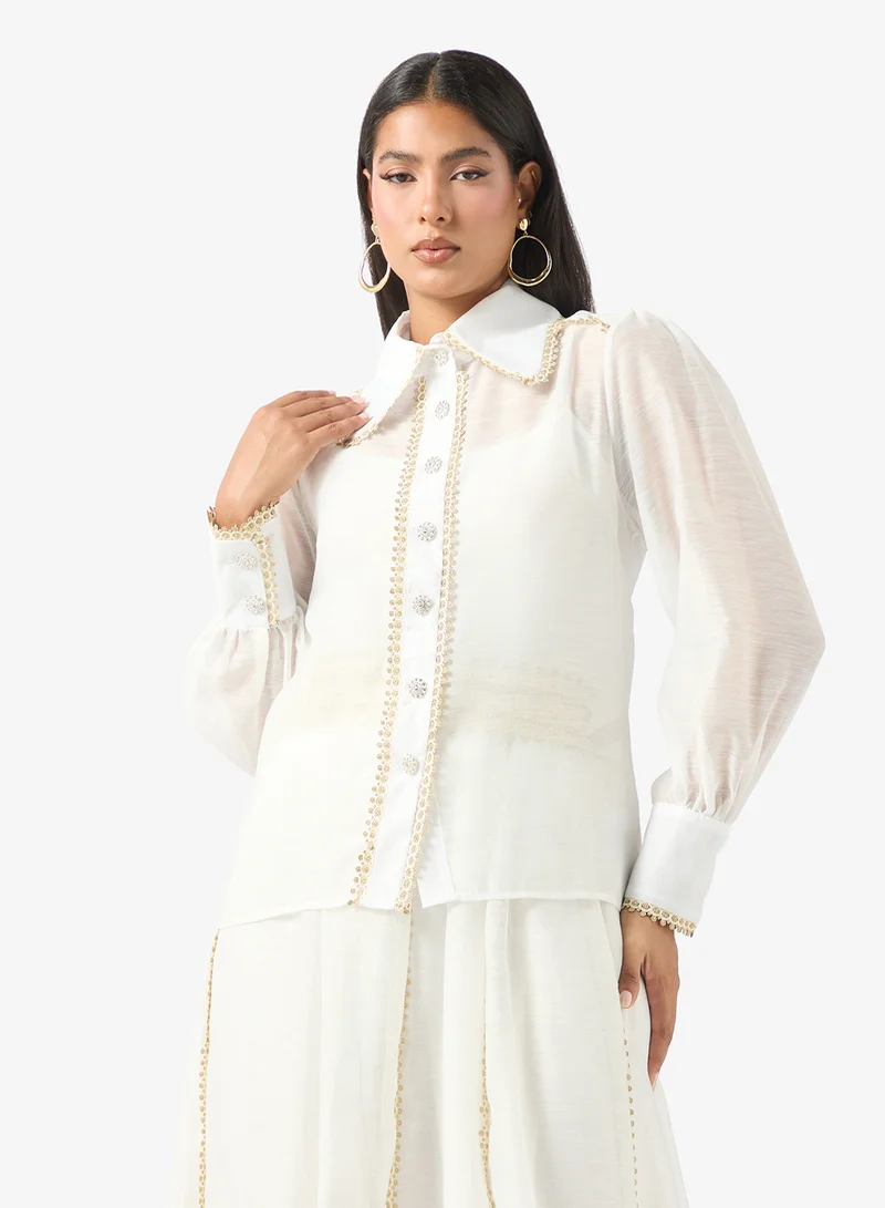 ELLA Dress With Lace Hem