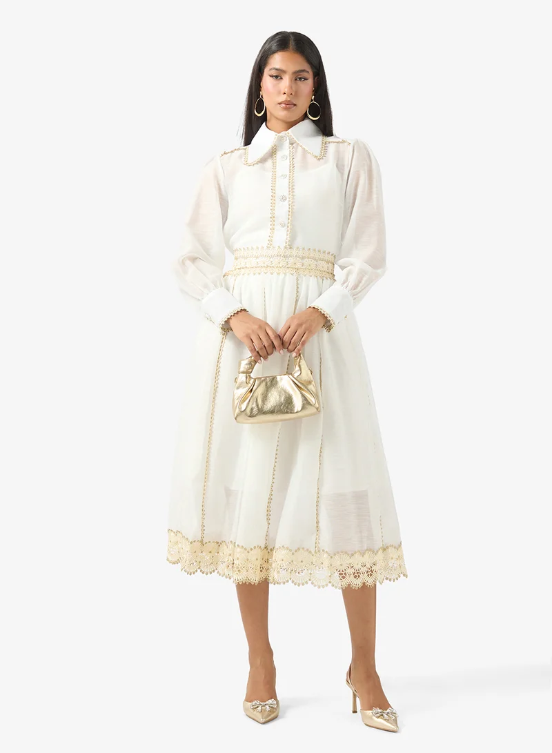 ELLA Dress With Lace Hem