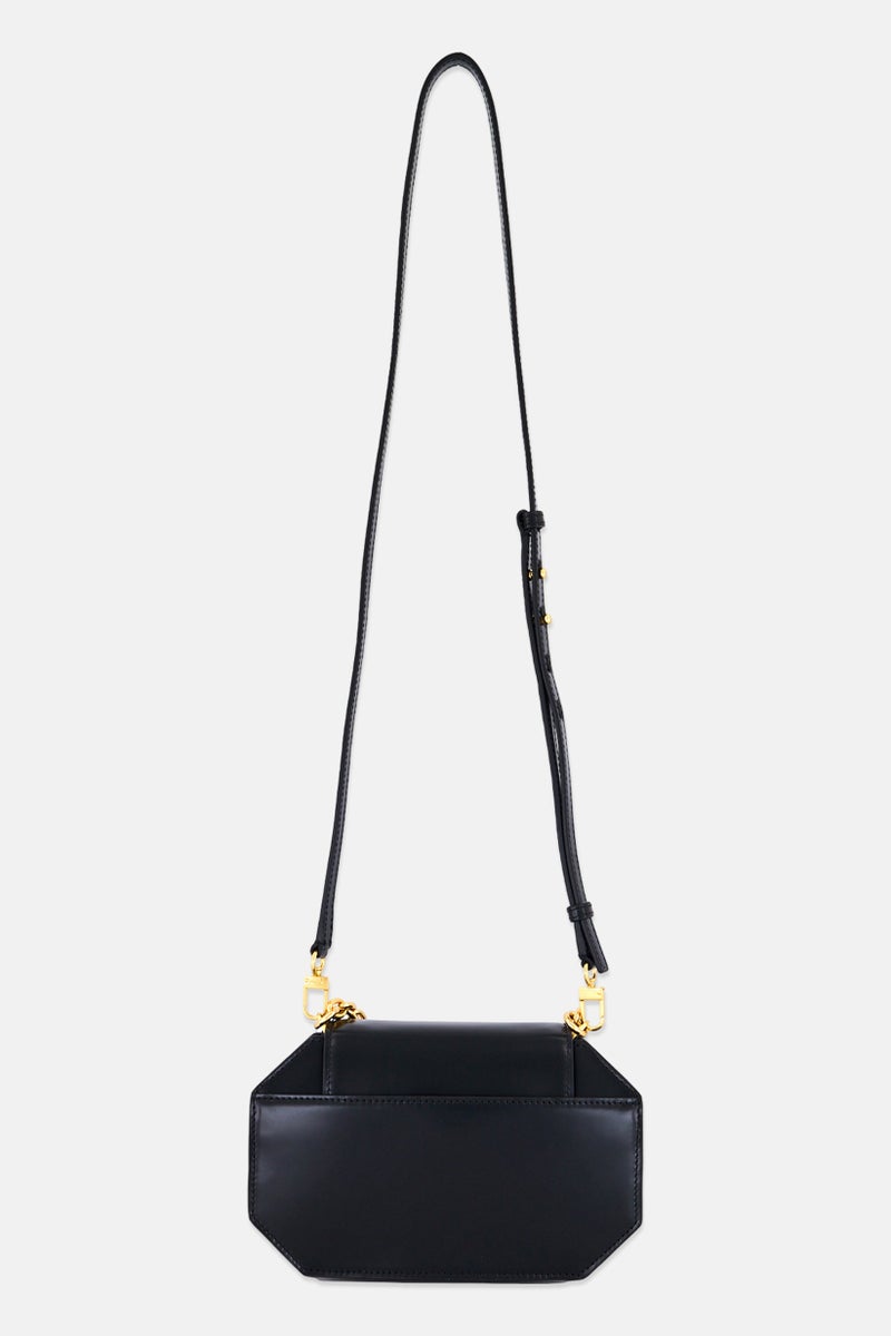 BALLY Women Brand Logo Octogone Cross Body Bag, Black  - Image 2