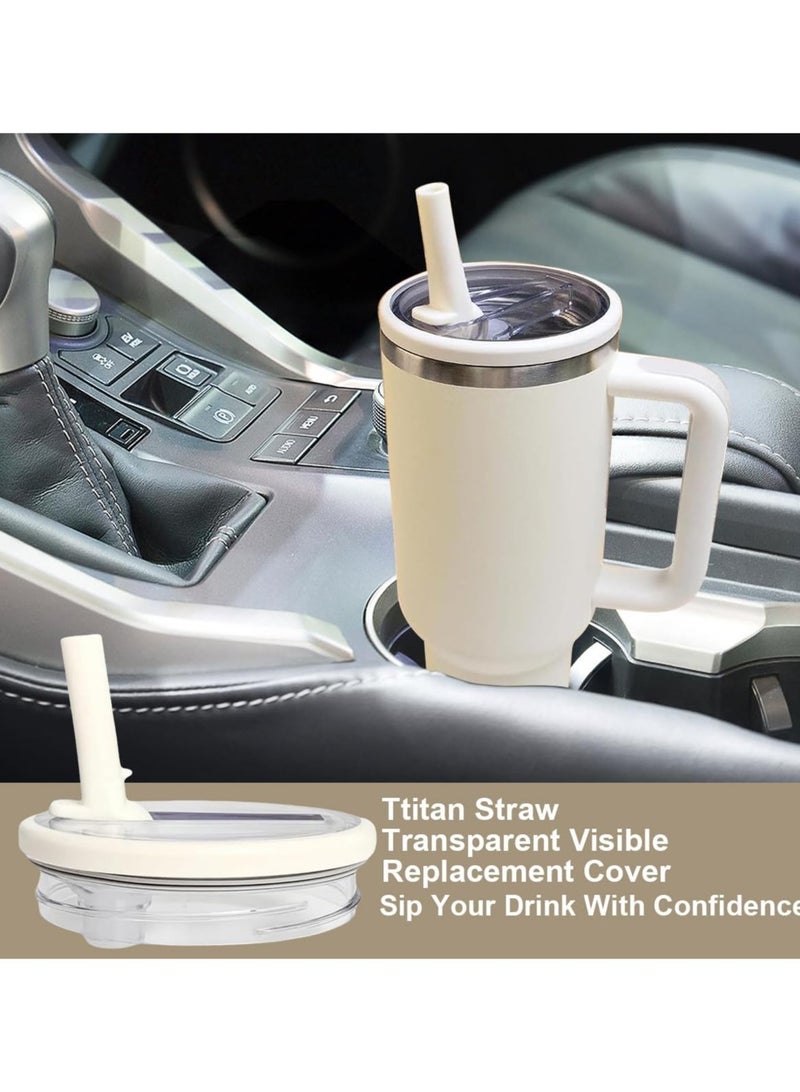 40 oz Leak Proof Flip Straw for Stanley Lid, Tumbler Lid Replacement No Spill Proof for Stanley 40oz Cup Lid,Purple  - Image 3