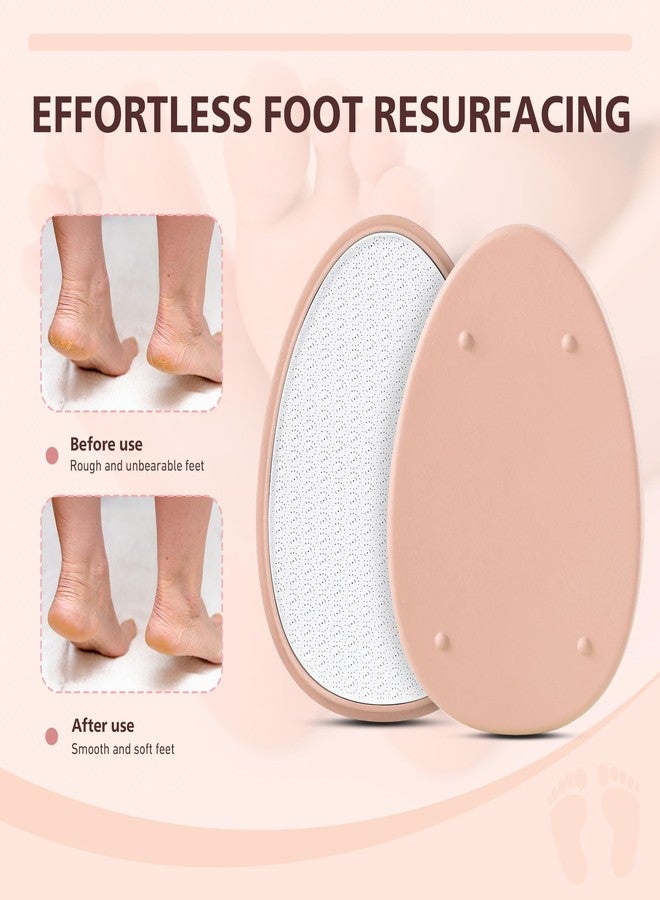 BALUCA Glass Foot File Callus Remover for Feet - Nano Glass Foot Scraper Scrubber Dead Skin Removal for Cracked Heels,Professional Pedicure Tool for Home, Salon, and Travel (Apricot) - Image 3