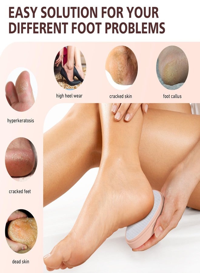 BALUCA Glass Foot File Callus Remover for Feet - Nano Glass Foot Scraper Scrubber Dead Skin Removal for Cracked Heels,Professional Pedicure Tool for Home, Salon, and Travel (Apricot) - Image 2