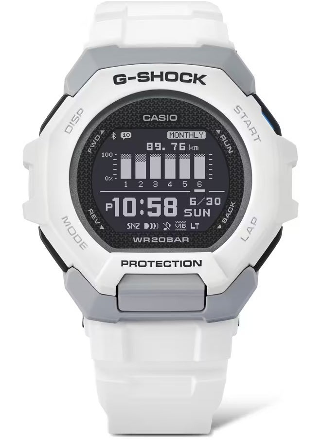 G-SHOCK G-Squad Digital Black Dial White Resin Band Men's Watch GBD-300-7D  - Image 1