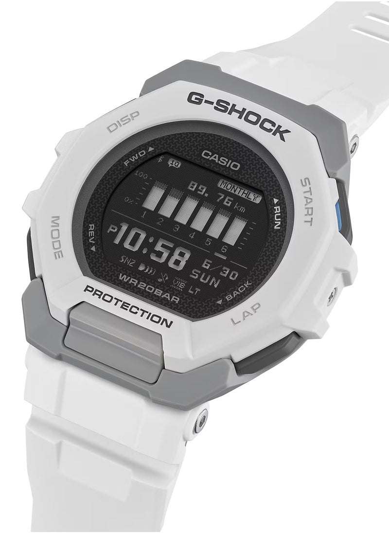 G-SHOCK G-Squad Digital Black Dial White Resin Band Men's Watch GBD-300-7D  - Image 3