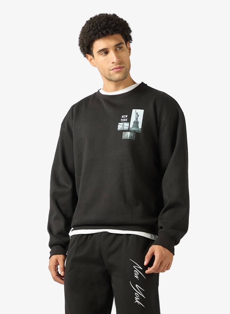 Seventy Five Graphic Pullover Sweatshirt And Pants Set - Image 3