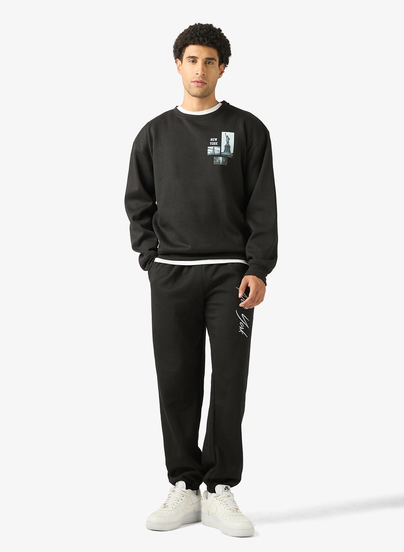 Seventy Five Graphic Pullover Sweatshirt And Pants Set - Image 1