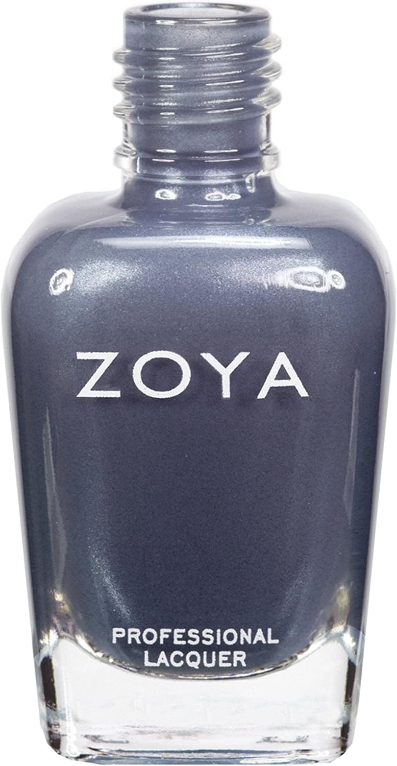 Zoya Marina ZP571 Nail Polish - Smoky Silver-Grey with Metallic Finish, 15 ml - Image 1