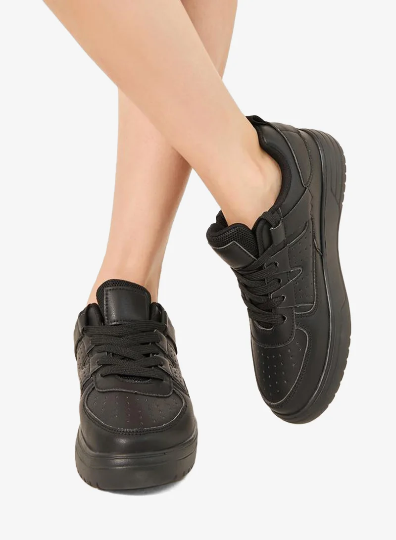 Take Two Textured Thick Sole Sneakers by Styli
