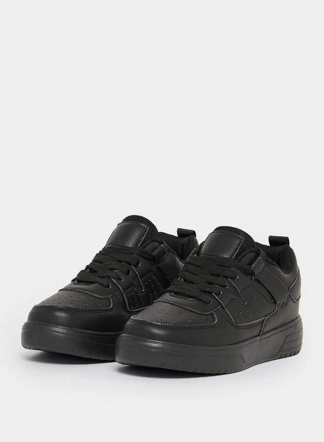 Take Two Textured Thick Sole Sneakers by Styli