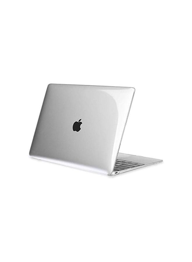 بروماس حافظة حماية صلبة رفيعة للغاية مع شاشة عرض ريتينا لجهاز ماك بوك 12 بوصة A1534 إصدار 2015، شفاف كريستالي - Image 1