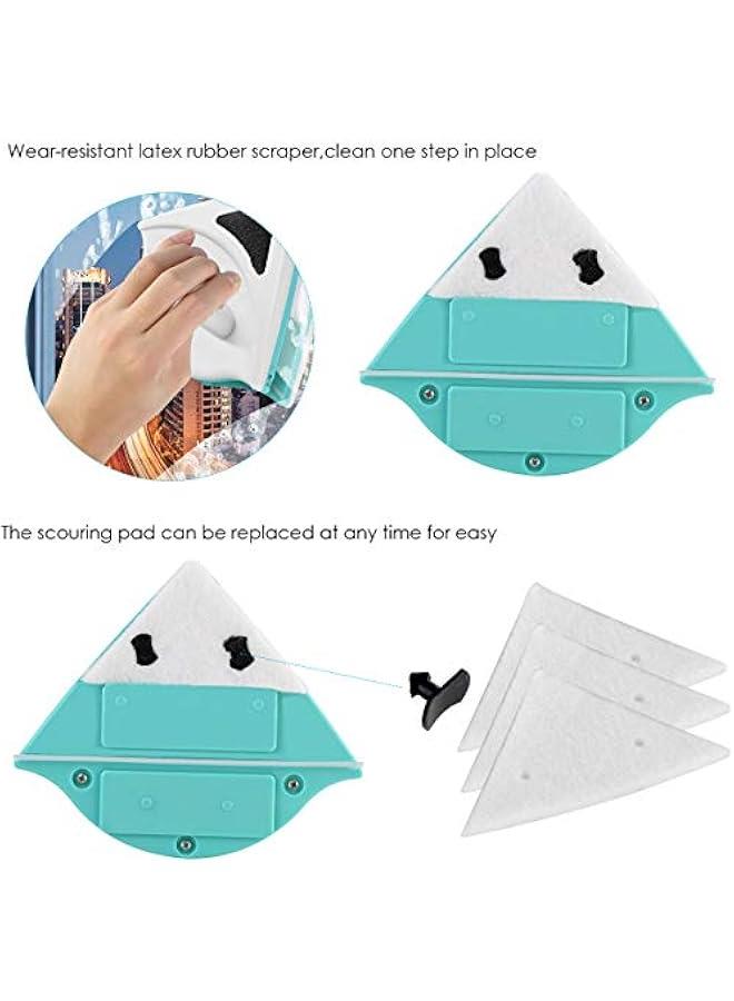 Generic Thick Window Glass Cleaner Wiper Double-Sided Surface Brushes Cleaning Magnetic Glass Cleaning Brush for for Sliding Doors, Windows, Vehicle Windows, Shower Screens  - Image 4