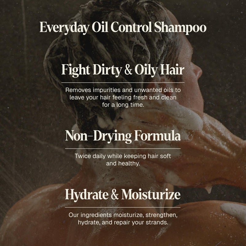 Black Wolf Mens Shampoo & Conditioner Set for Oily Hair - Oil Control Shampoo with Moisturizing & Deep Cleansing Formula - Conditioner for Soft & Silky Strands - Daily Hair Care for Men - Image 3