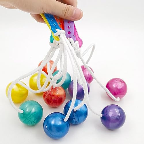 HVZUM 4 Pairs Lato Lato Clack Balls,Ladder Balls, Toss Game Balls, Children's and Adults' Pressure reducing Balls,Used for Training Balance Ability, Concentration (Randomly Send 4 Colors) - Image 4