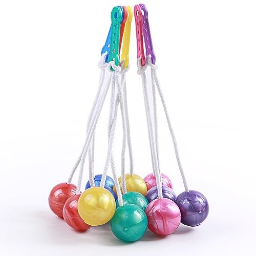HVZUM 4 Pairs Lato Lato Clack Balls,Ladder Balls, Toss Game Balls, Children's and Adults' Pressure reducing Balls,Used for Training Balance Ability, Concentration (Randomly Send 4 Colors) - Image 3