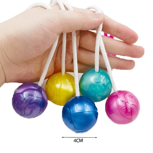 HVZUM 4 Pairs Lato Lato Clack Balls,Ladder Balls, Toss Game Balls, Children's and Adults' Pressure reducing Balls,Used for Training Balance Ability, Concentration (Randomly Send 4 Colors) - Image 2
