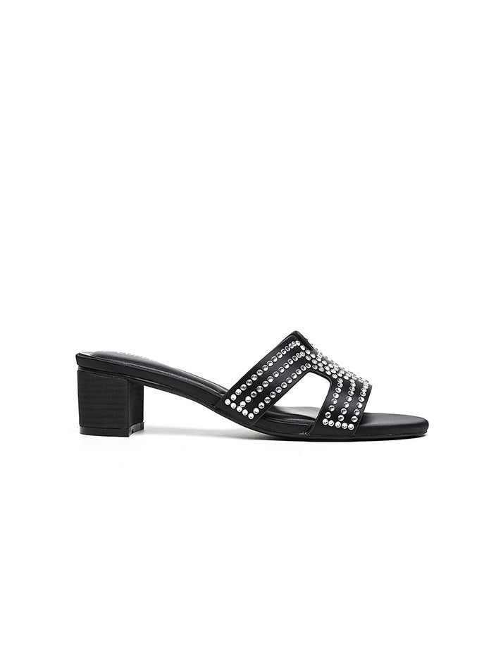 كابلي مولات نسائية بمقدمة مدببة وكعب كيتن منخفض ومزينة - Image 2