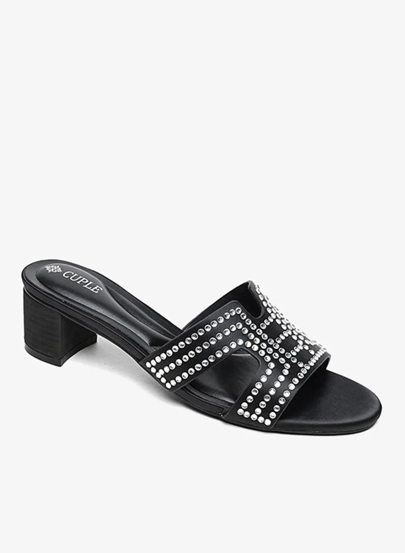 كابلي مولات نسائية بمقدمة مدببة وكعب كيتن منخفض ومزينة