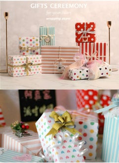 SARAOONT 12-Pack Gift Wrap Set 12 Designs (50x70 cm) with 10m Red Ribbon, Tape, Sticker, Marker, and 12 Emoji. Ideal for Birthday, Wedding, Graduation, Mother’s Day, Eid. Suitable for Kids and Adults  - Image 5