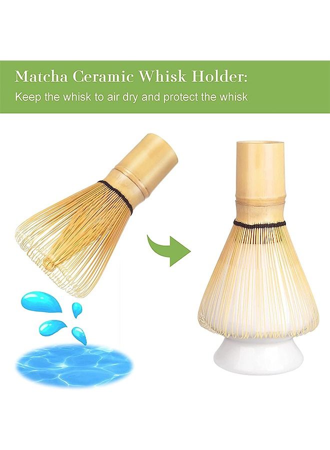 Matcha Set  Matcha Whisk (Chasen) Traditional Scoop (Chashaku) Whisk Holder  - Image 2