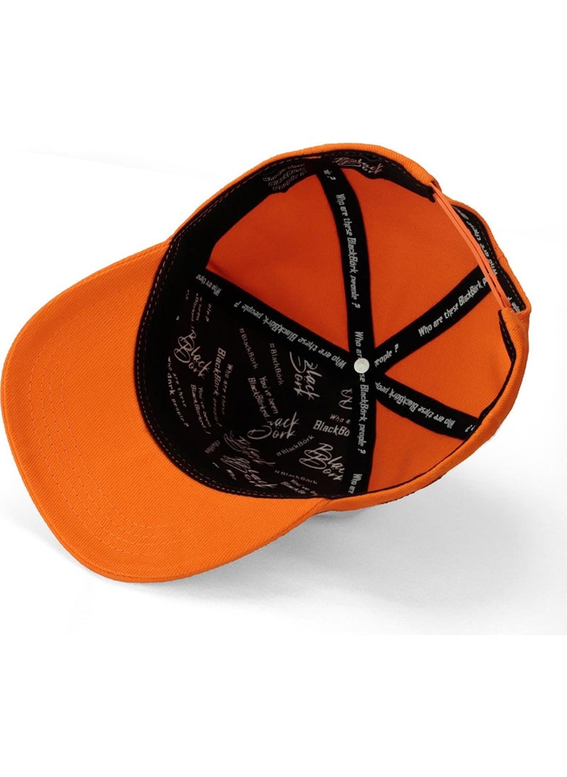 Black Börk Blackbörk V1 Baseball Kids Eagle - 1 Neon Orange Kids Hat (Cap) with Code Logo  - Image 3
