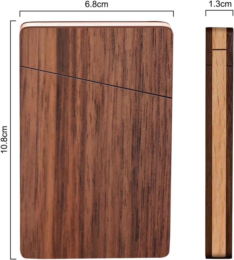 KASTWAVE Wooden Business Card Case, Portable Wood Business Card Holders, Black Walnut Solid Wood Slim Business Card Case, Business Gift For Men Pocket Card Holder - Image 5