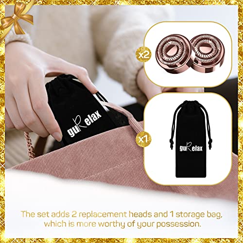 Gurelax Hair Remover for Women, Hair Removal Device, Facial Hair Removal for Women, Best Touch Face Shaver As Christmas Gift, Electric Upper Lip/Mustache Hair Remover, Included 2 x Replacement Heads - Image 4