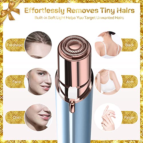 Gurelax Hair Remover for Women, Hair Removal Device, Facial Hair Removal for Women, Best Touch Face Shaver As Christmas Gift, Electric Upper Lip/Mustache Hair Remover, Included 2 x Replacement Heads - Image 3