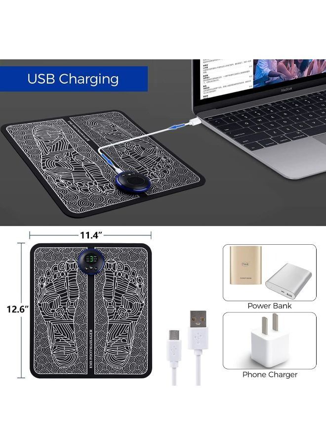 سجادة قدم محمولة وقابلة لإعادة الشحن ومزودة بمنفذ USB - Image 2