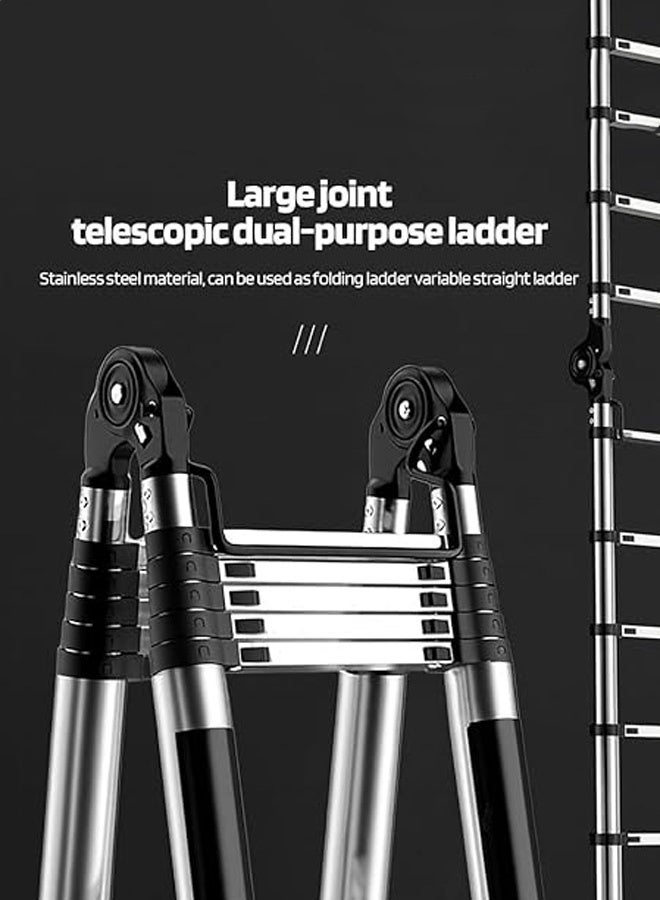 VTC Double telescopic ladder, 4.2 meters (2.1+2.1 m), multi-purpose, easy to carry and store, suitable for professional and commercial use. - Image 5
