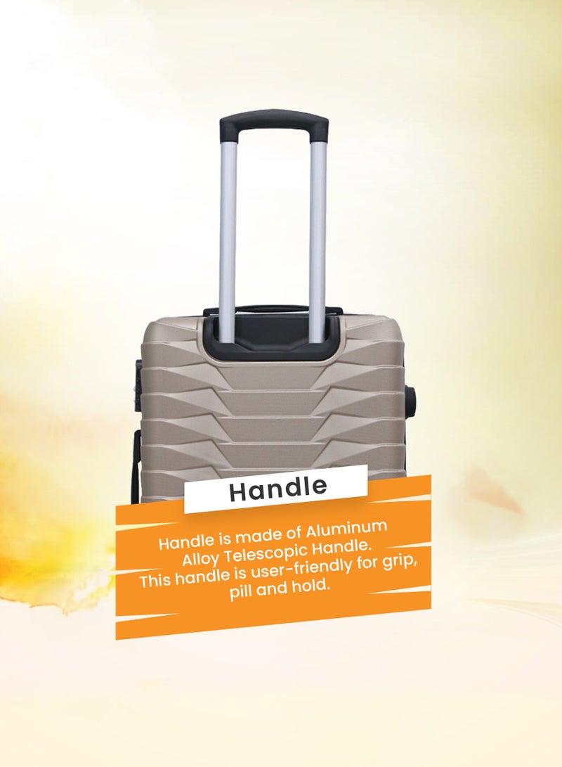 ستار لايف مجموعة حقائب سفر بعجلات من الجانب الصلب ABS مكونة من 3 قطع بعجلات دوارة مع قفل أرقام - Image 4