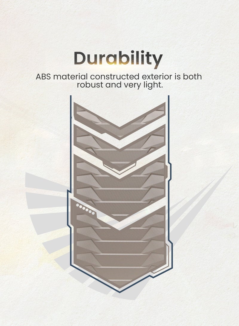 ستار لايف مجموعة حقائب سفر بعجلات من الجانب الصلب ABS مكونة من 3 قطع بعجلات دوارة مع قفل أرقام - Image 5