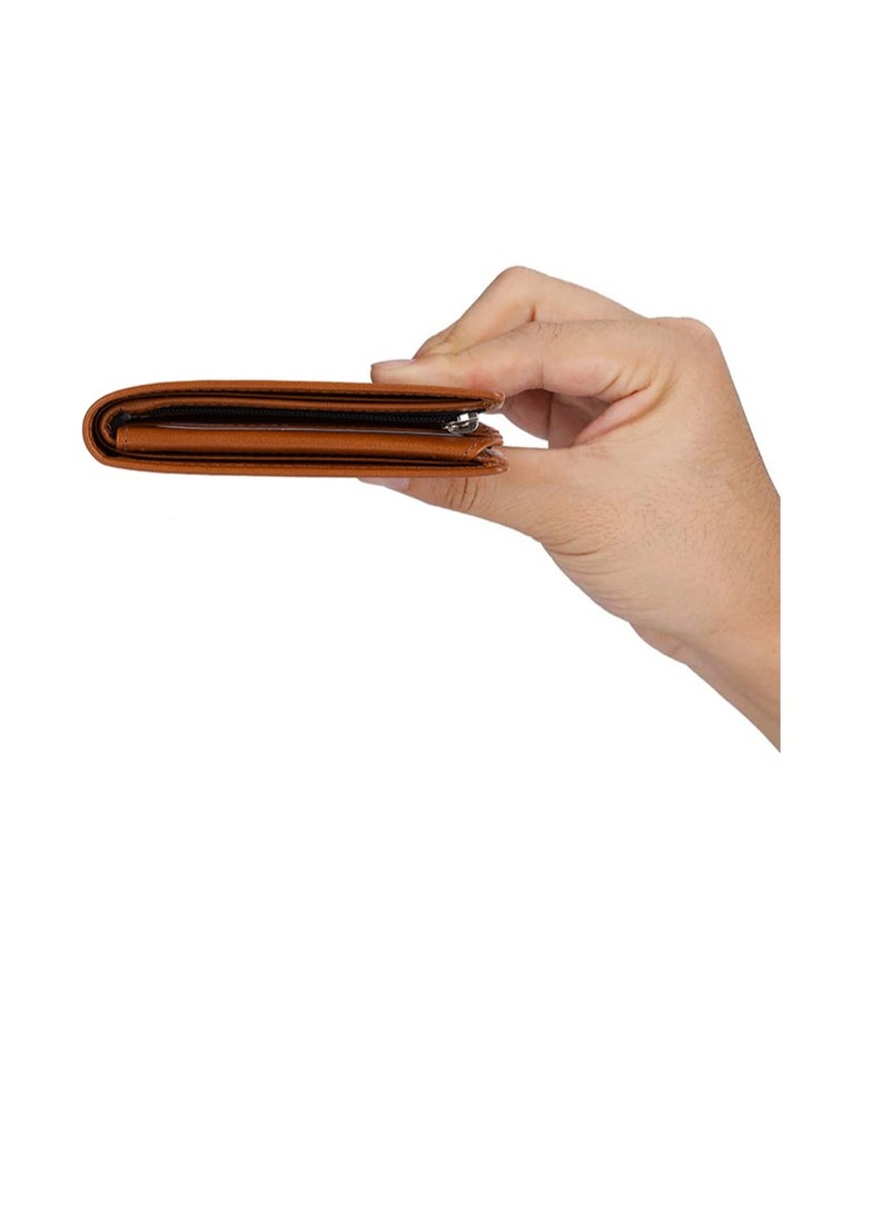 SKENZBI RFID Protected Men's Wallet  Space for 12 Card Holder Tan  - Image 5