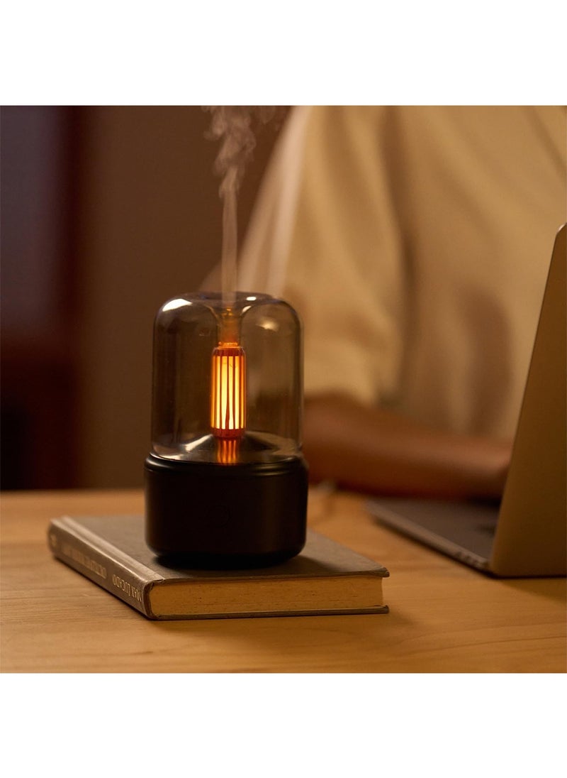 Aookay Essential Oil Diffuser, 120ml Aromatherapy Diffuser with Auto Shut-Off Function, Ultrasonic Diffusers for Essential Oils, Cool Mist Humidifier with Warm Lights, Humidifier for Home & Office (Black)  - Image 5