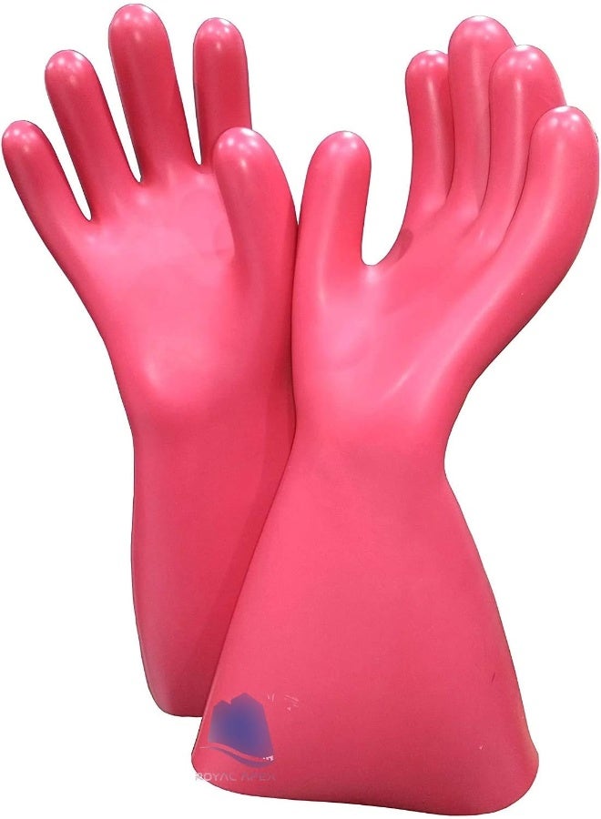 Royal Apex Electrical Insulated Lineman Rubber Gloves Electrician High Voltage Hand Shape Waterproof Safety Protective Work Gloves Insulating For Man And Woman 11Kv - Image 1