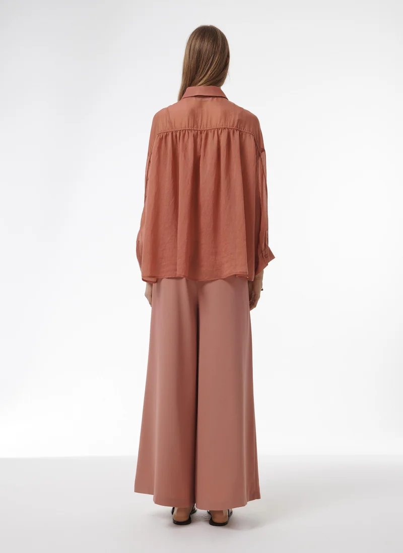 Leem  Pleated Wide-Leg Trousers for Women | Best Price UAE