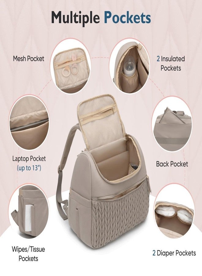 Qualyphant Breast Pump Bag for Spectra S1/S2 & Medela – Insulated Cooler Bag, 13" Laptop Sleeve, Diaper Backpack with Changing Pad – Lightweight, Water-resistant & Stylish for Work, Travel - Image 5