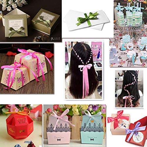 DIY Crafts Design # No 1, Pack Of 50 Yards, 1-2" inch Satin Dual Face Solid Polyester Ribbon 10-25 Colors Unsorted Bulk Lots for Gift Wrapping Party Decoration in (Design # No 1, Pack Of 50 Yards) - Image 2