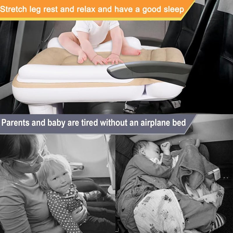 Gemgo Toddler Airplane Bed Travel Essentials: GEMGO Portable Kids Beds Airplane with Air Pump - Inflatable Baby Airplane Bed Fits Most Seats for Plane Car - Image 2