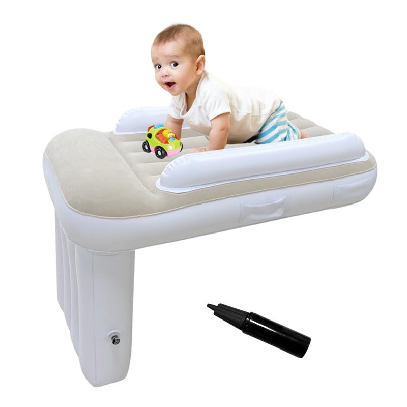 Gemgo Toddler Airplane Bed Travel Essentials: GEMGO Portable Kids Beds Airplane with Air Pump - Inflatable Baby Airplane Bed Fits Most Seats for Plane Car - Image 1