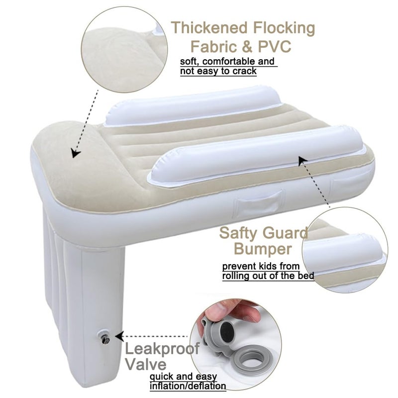 Gemgo Toddler Airplane Bed Travel Essentials: GEMGO Portable Kids Beds Airplane with Air Pump - Inflatable Baby Airplane Bed Fits Most Seats for Plane Car - Image 5