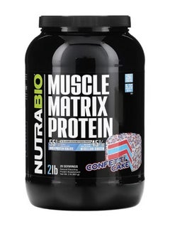 NutraBio Muscle Matrix Protein Confetti Cake 2 lb 907 g  - Image 1