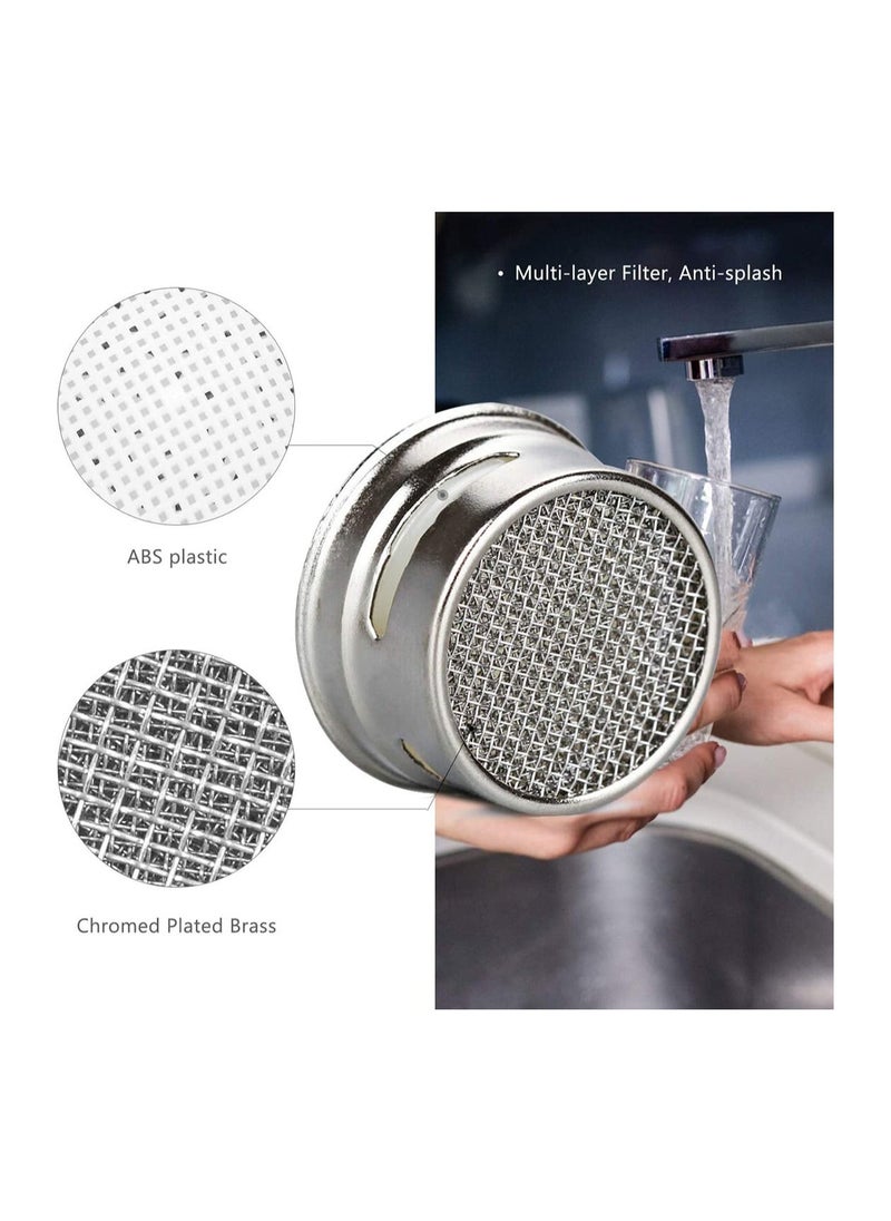 SYOSI - 3 Pcs Splash-Proof Faucet Nozzle Filter for Bathroom Kitchen Sink Spray Tap Attachment Single Handle High Arc Pull Out Taps Swivel Aerator - Image 1