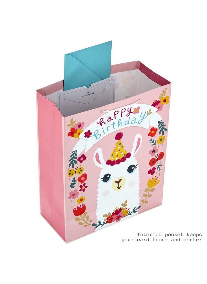 Hallmark 15" Extra Large Gift Bag With Tissue Paper For Birthdays (Llama And Flowers)  - Image 5
