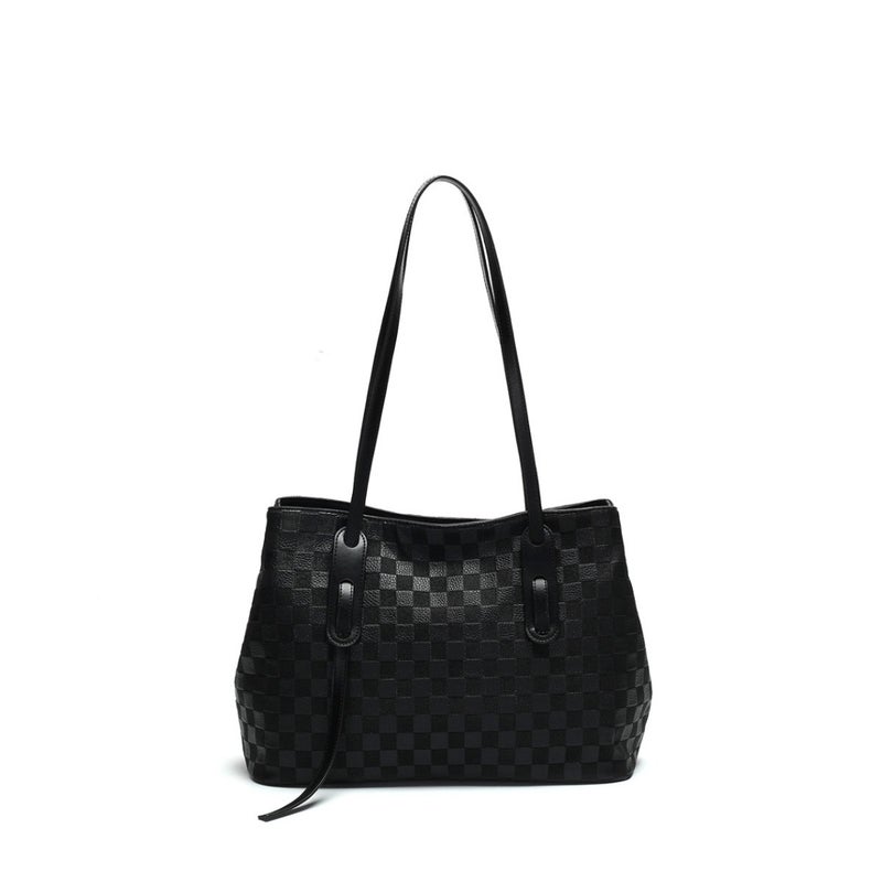 2026 Retro Versatile Shoulder Bag Korean Tote Large Capacity Woven Texture for Women - Image 5