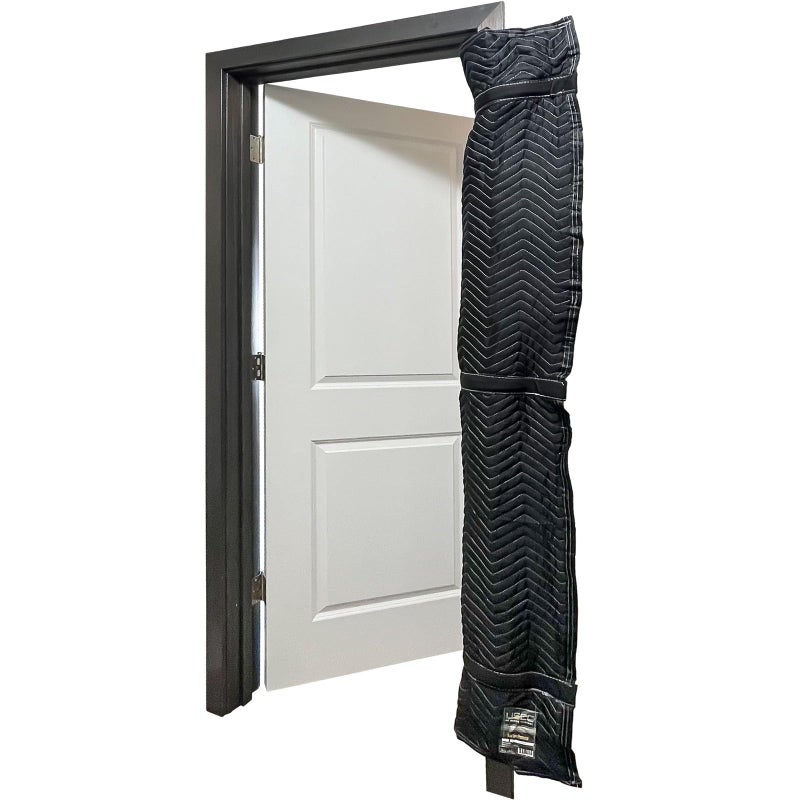 US Cargo Control Quilted Door Jamb Protector Pad 72" x 24", Door Frame Cover with Metal Flex Loop Rings, Cotton/Polyester Quilted Furniture Pads for Moving, Reusable Door Frame Protection - Image 1