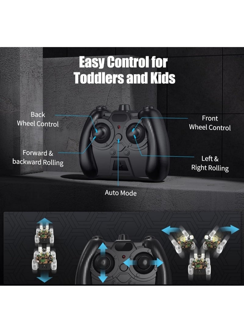 سيارة تعمل بجهاز تحكم عن بعد للأولاد والبنات ، بهلوانية دوارة 360 درجة بمفتاح أضواء ملونة وموسيقى، قابلة لإعادة الشحن - Image 5