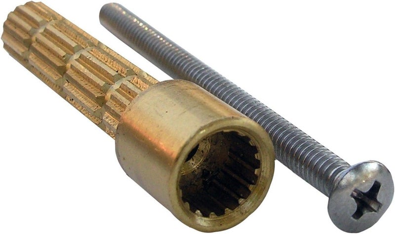 03-1783, Brass Valve Stem Extension, 3-Inch Male to Female, H Broach, Custom Cut to Length, with 10-24, 3-Inch Screw