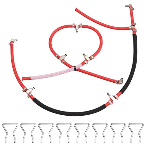 KPALAG Diesel Fuel Injector Return Line Compatible with Duramax LLY LBZ LMM 66L 200452010 LeftRight Fuel Return Lines Kit Fit for Sierra Silverado 2500HD 3500HD Replace 97328733 98062291 - Image 1