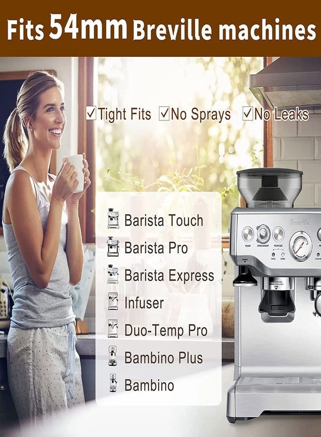 Eitonbu 54mm Coffee Bottomless Portafilter, Compatible with Breville Barista Bes 870/878/880 Replacement Parts Bottomless Portafilter（brown）. - Image 4