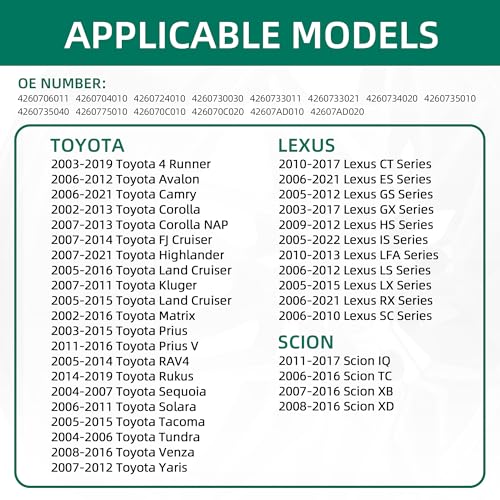 CDWTPS TPMS Tire Pressure Monitor Sensor, 4-Pack fit Toyota Lexus Camry Scion-Avalon, Camry, Corolla, Highlander, Prius, Rav4,Yaris, ES LS GS Series Replace#4260733011 PMV-107J-315MHZ - Image 2